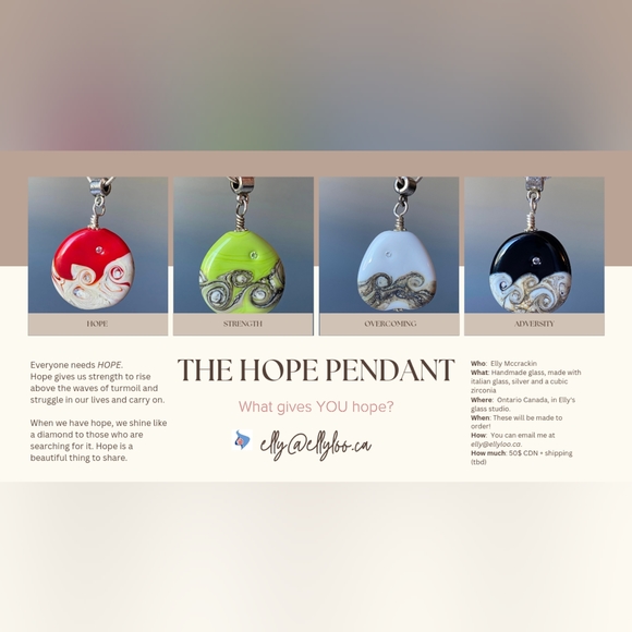 The Hope Pendant-red - Picture 3 of 4
